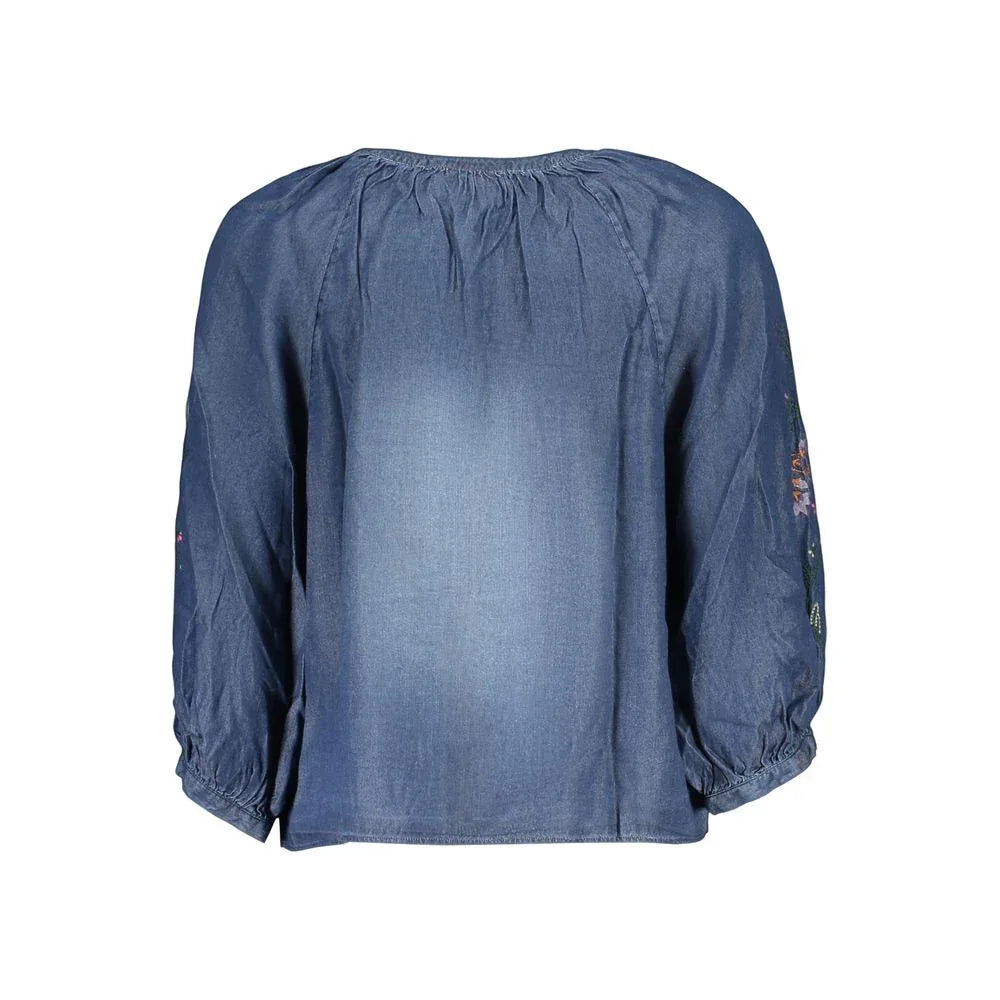 Desigual Blue Lyocell Women's Shirt - Zeiniez