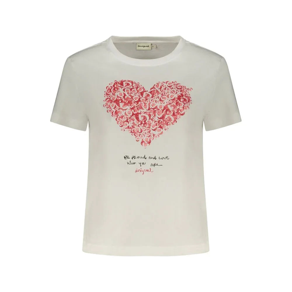 Desigual Bianco Cotton Women T-Shirt