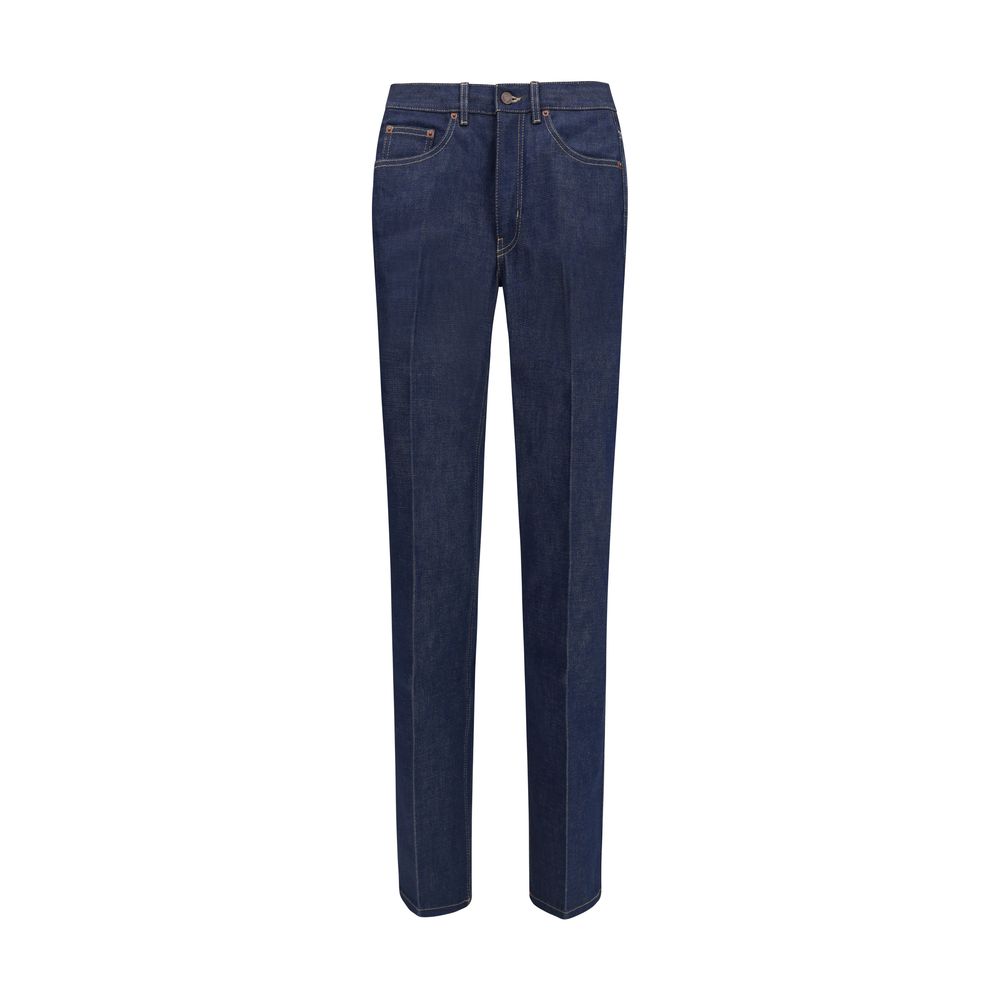 Chloé Blue Cotton Slim Fit Jeans