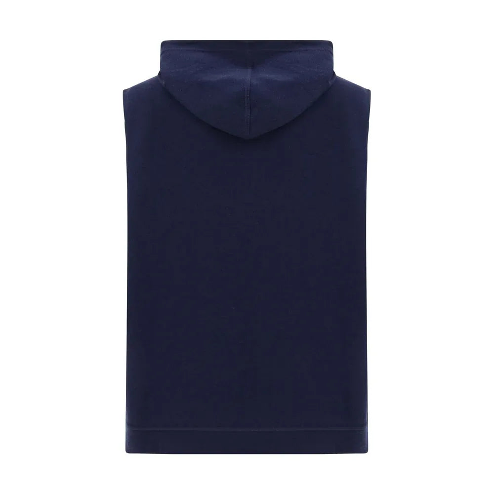 Brunello Cucinelli Blue Cotton Sweatshirt