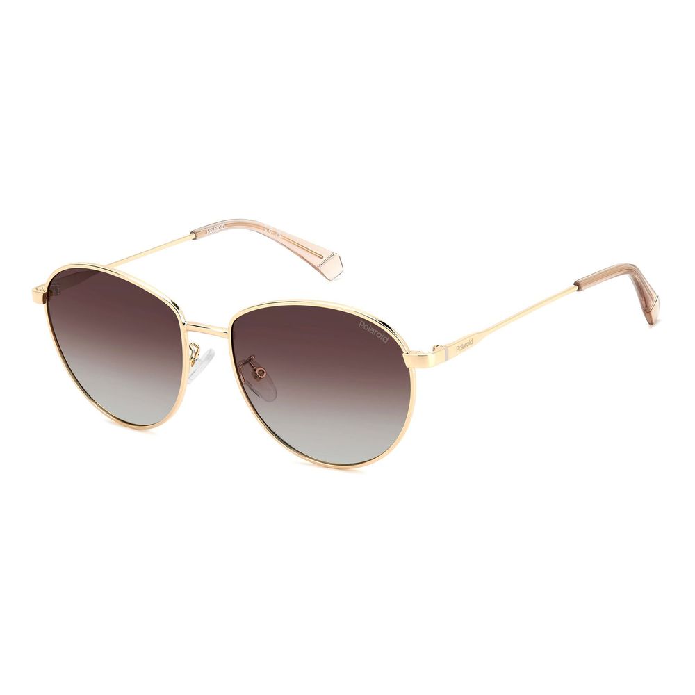 Polaroid Gold Stainless Steel Sunglasses
