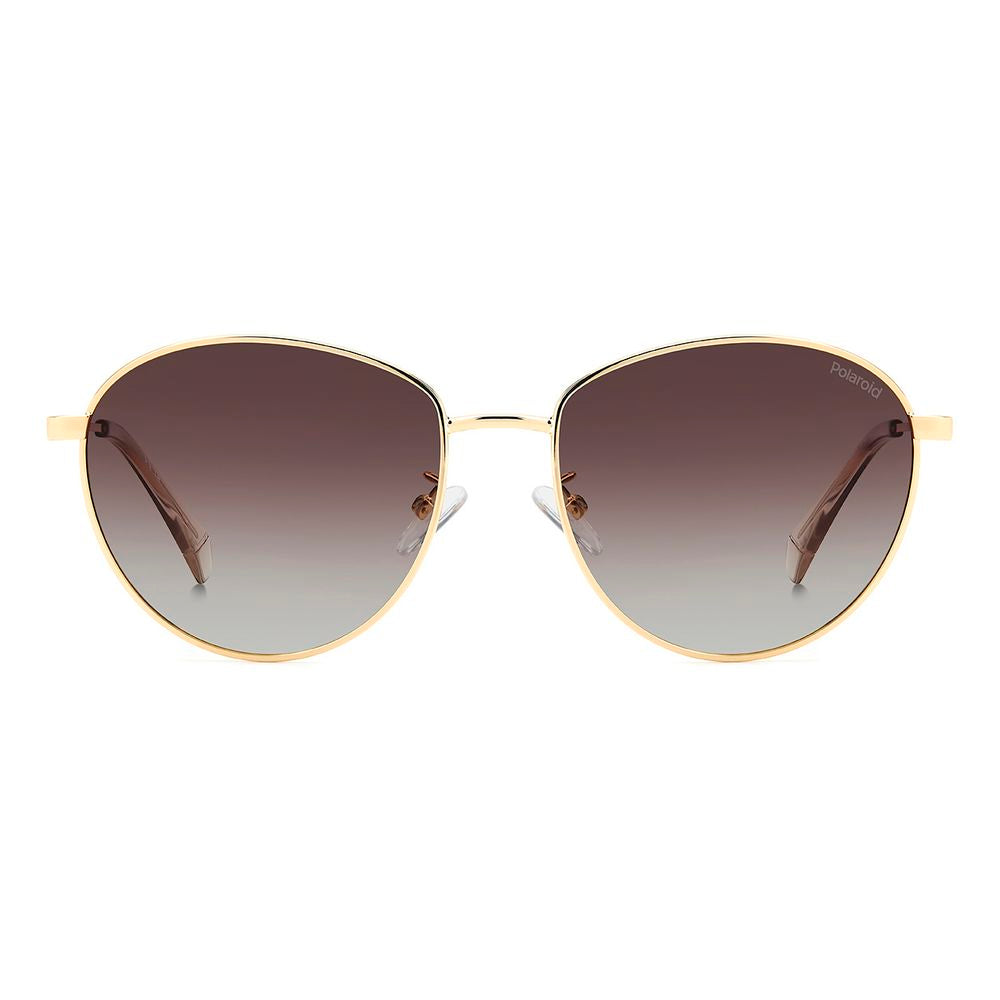Polaroid Gold Stainless Steel Sunglasses