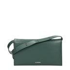 Jil Sander Green Leather Clutch Bag