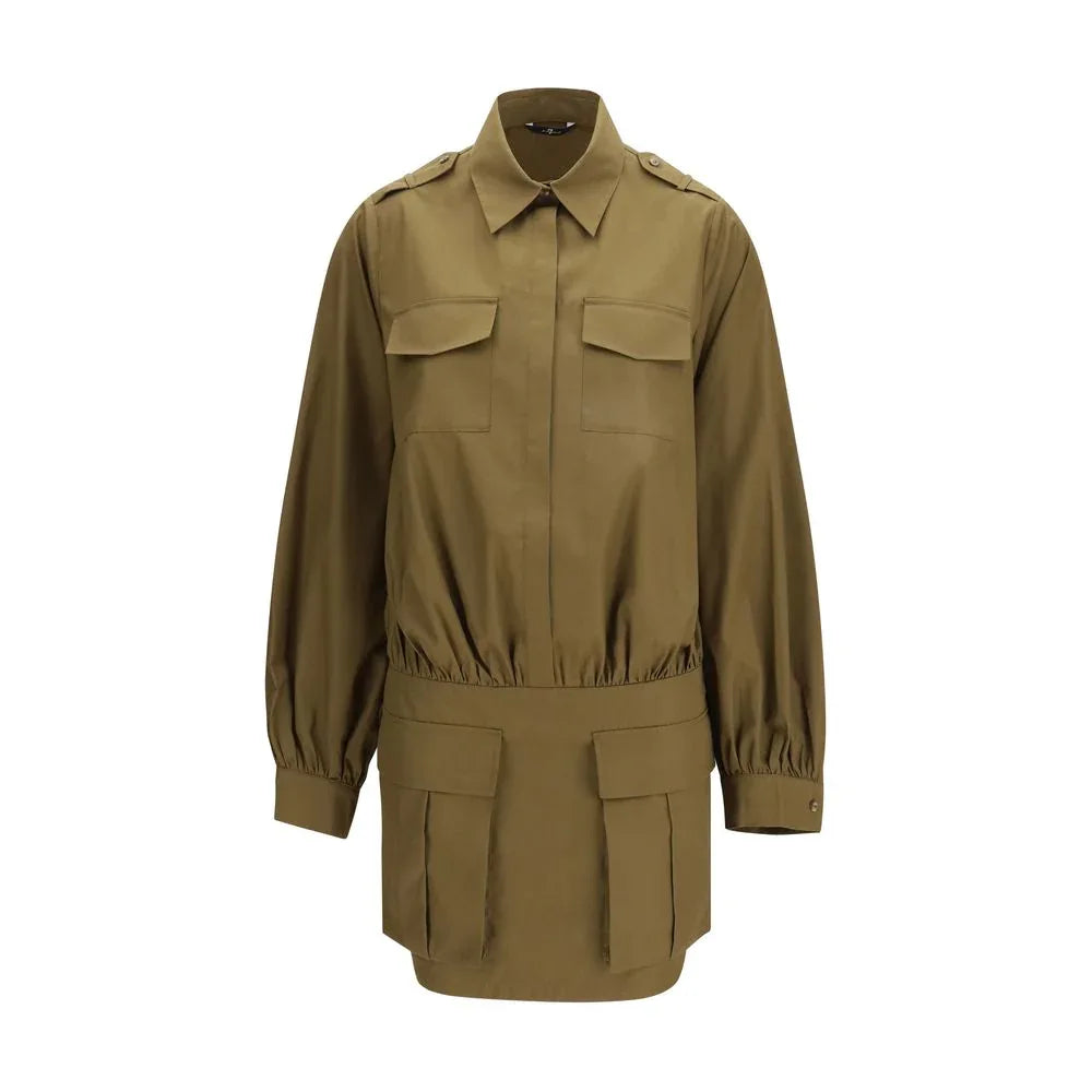 7FOR Brown Cotton Casual Dress - Zeiniez