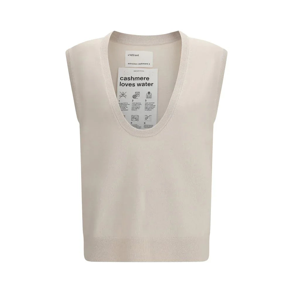 Extreme Cashmere Beige Cashmere Sweatshirt