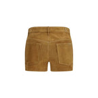 7FOR Beige Camel Hair Bermuda Shorts - Zeiniez