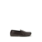 Dolce & Gabbana Brown Calf Leather Bos Taurus Slip-On Loafers