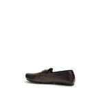 Dolce & Gabbana Brown Calf Leather Bos Taurus Slip-On Loafers