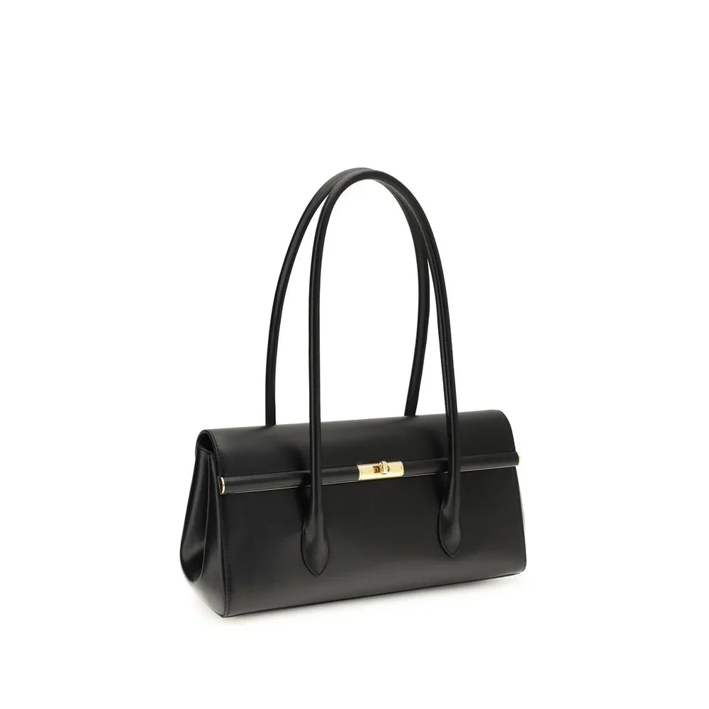Dolce & Gabbana Black Calf Leather Bos Taurus Shoulder Bag