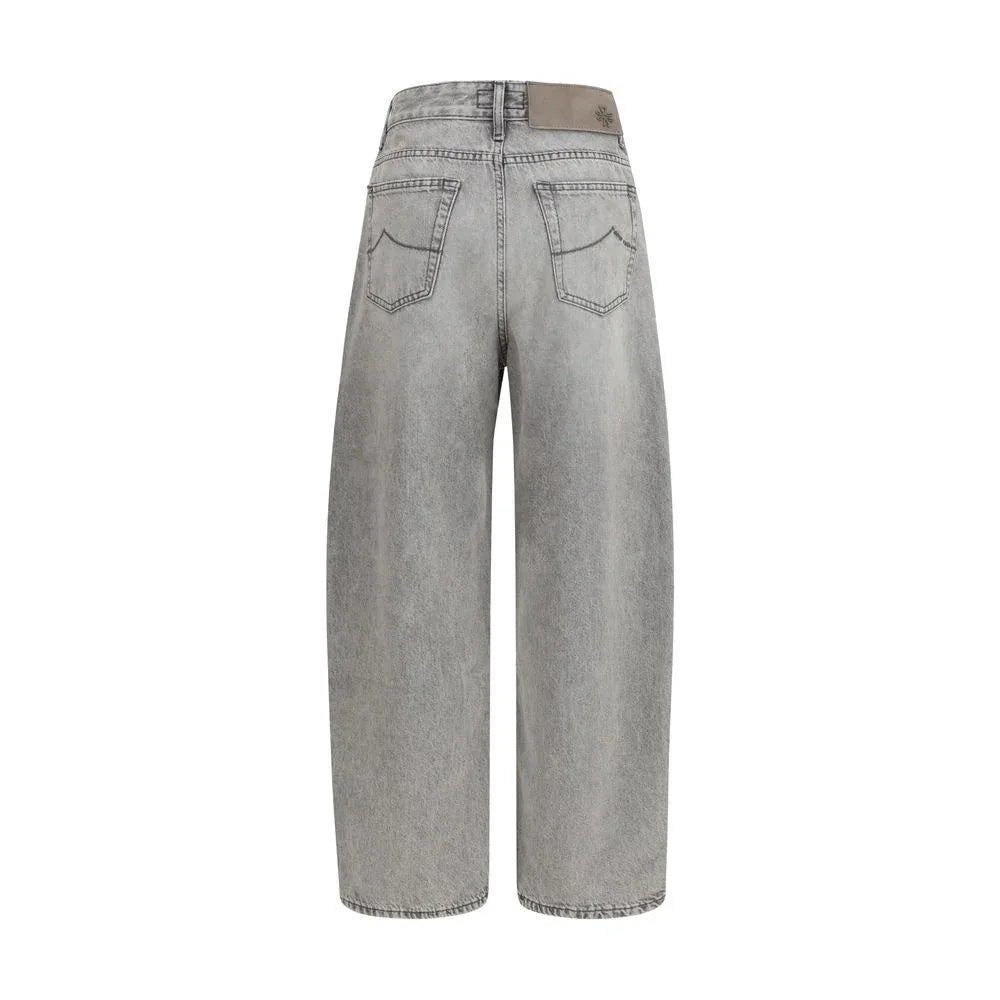 Jacob Cohen Gray Cotton Relaxed Fit Jeans