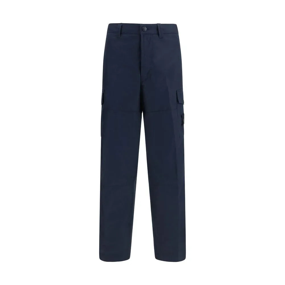 Stone Island Blue Cotton Cargo Pants