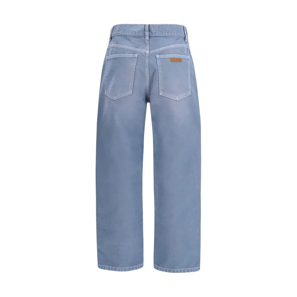 Marni Blue Cotton Relaxed Fit Jeans