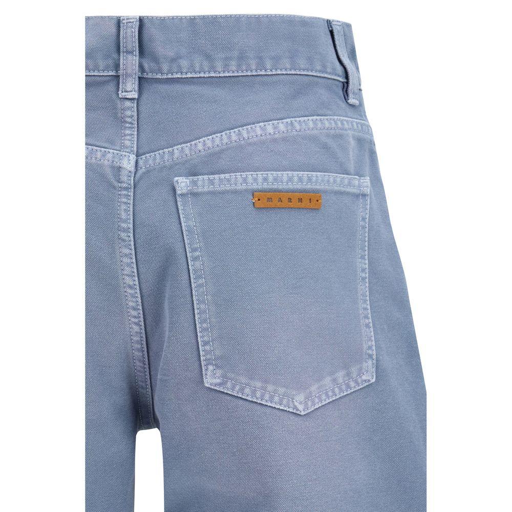 Marni Blue Cotton Relaxed Fit Jeans