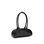 Diesel Black Calf Leather Bos Taurus Shoulder Bag