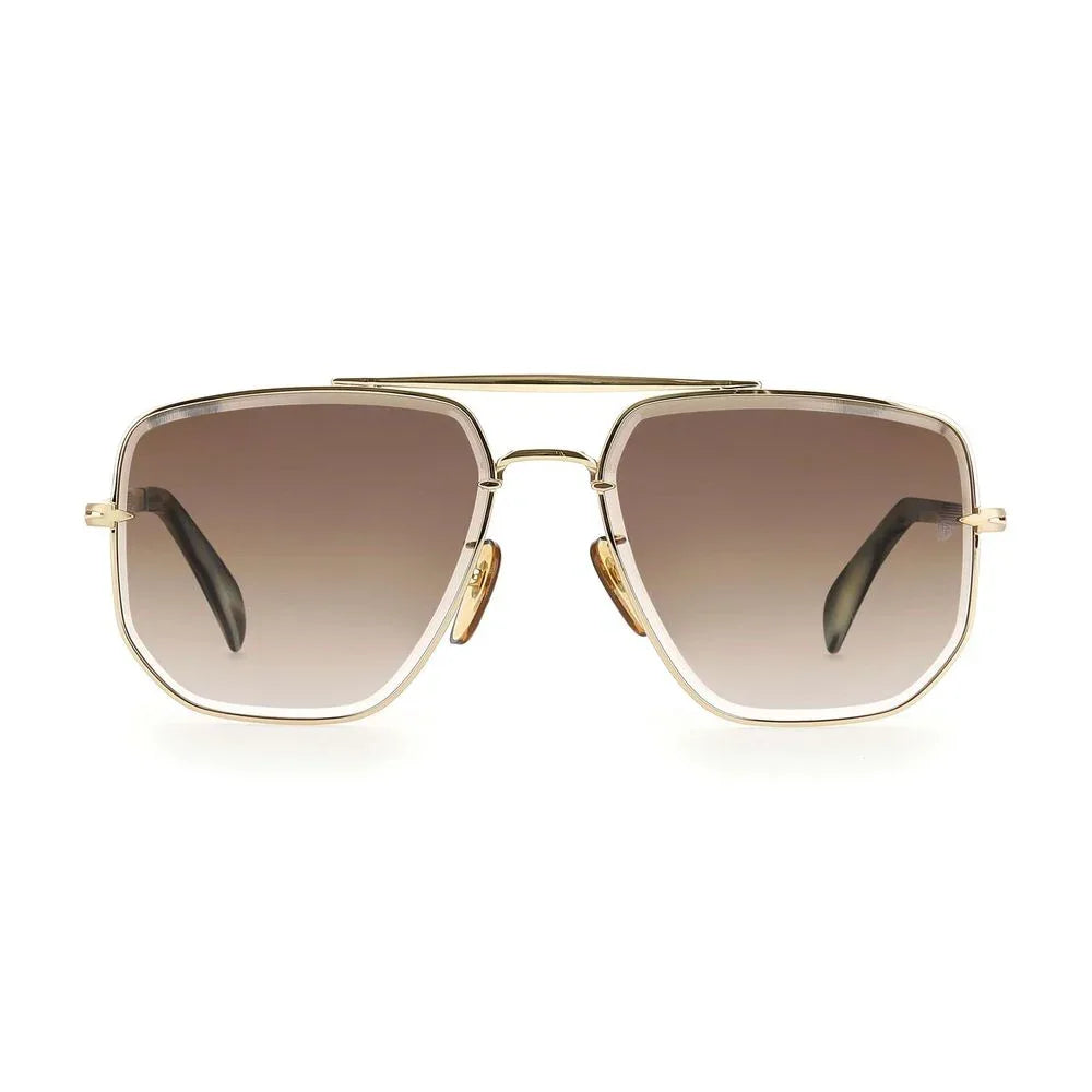 David Beckham Gold Metal Sunglasses