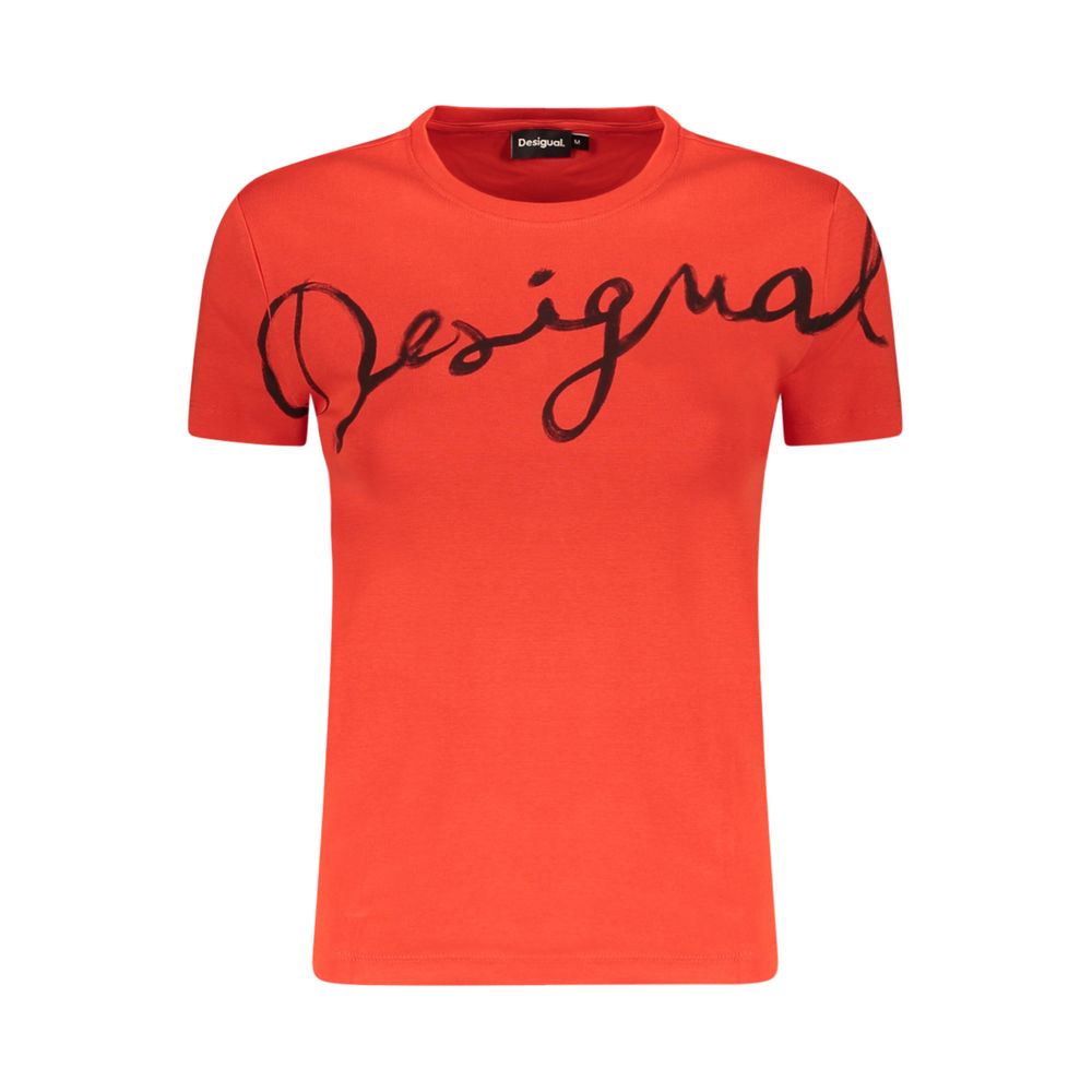 Desigual Rosso Cotton Women T-Shirt