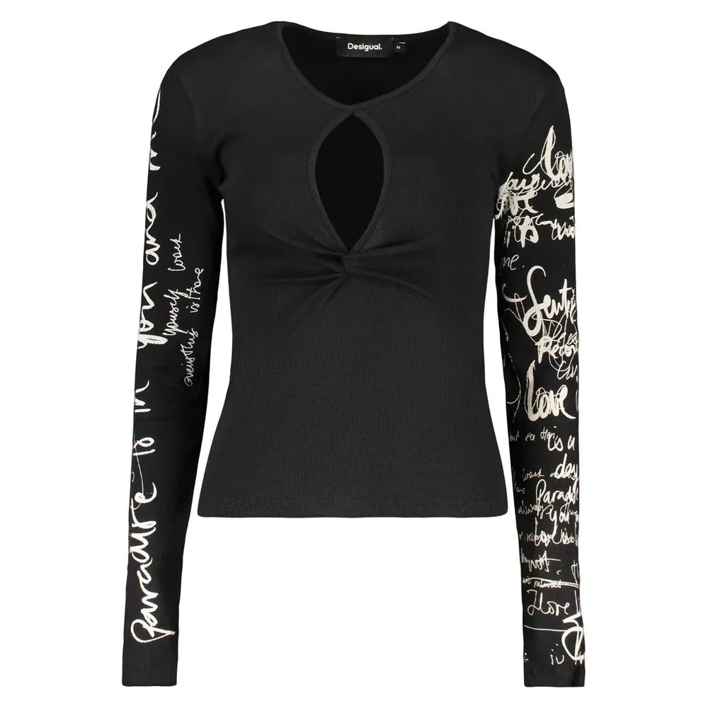 Desigual Black Cotton Women Sweater