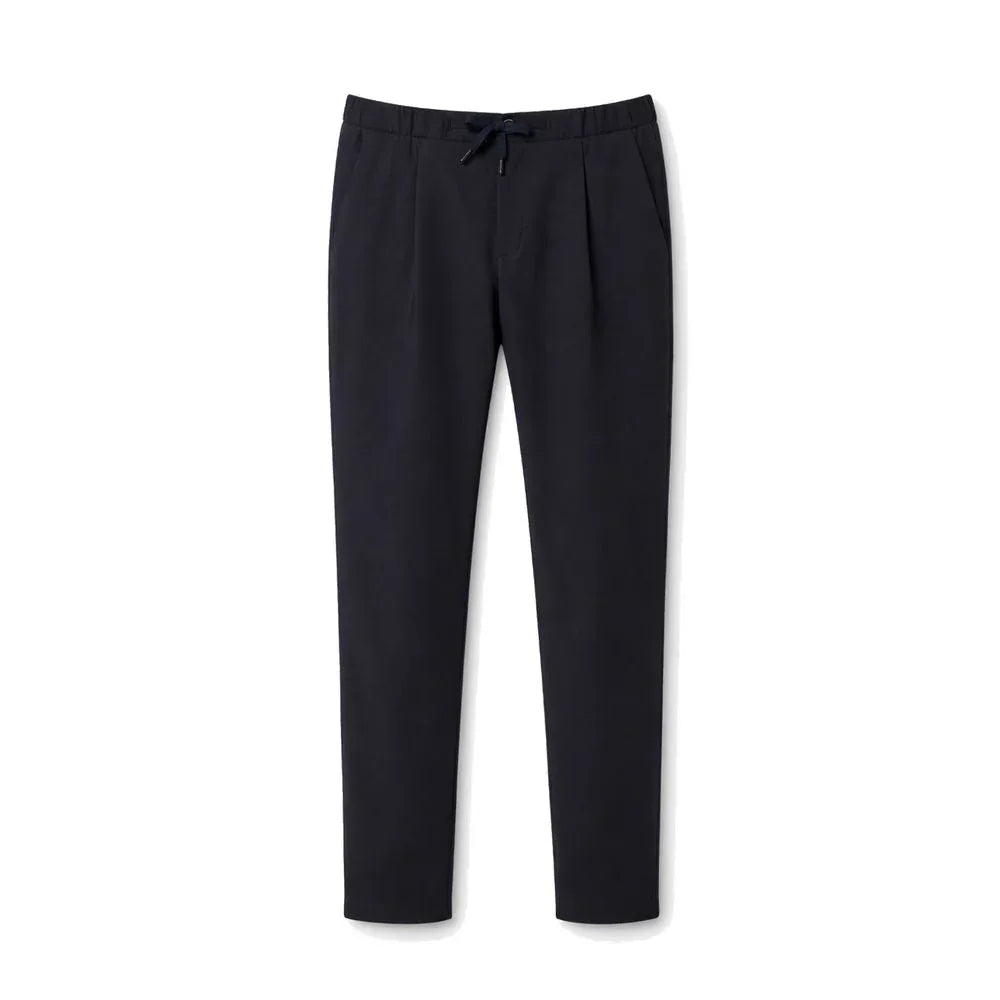 Herno Blue Virgin Wool Casual Pants