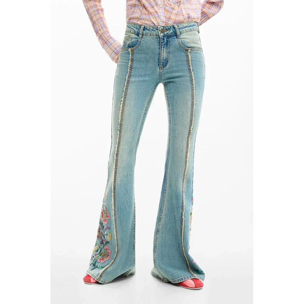Desigual Azzurro Cotton Women Jeans