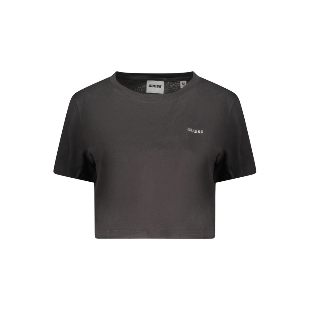 Guess Jeans Black Cotton Women T-Shirt