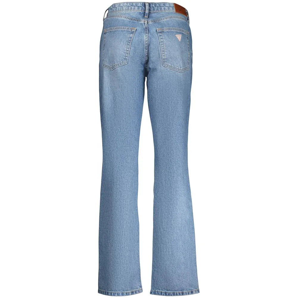 Guess Jeans Blue Cotton Straight-Leg Jeans