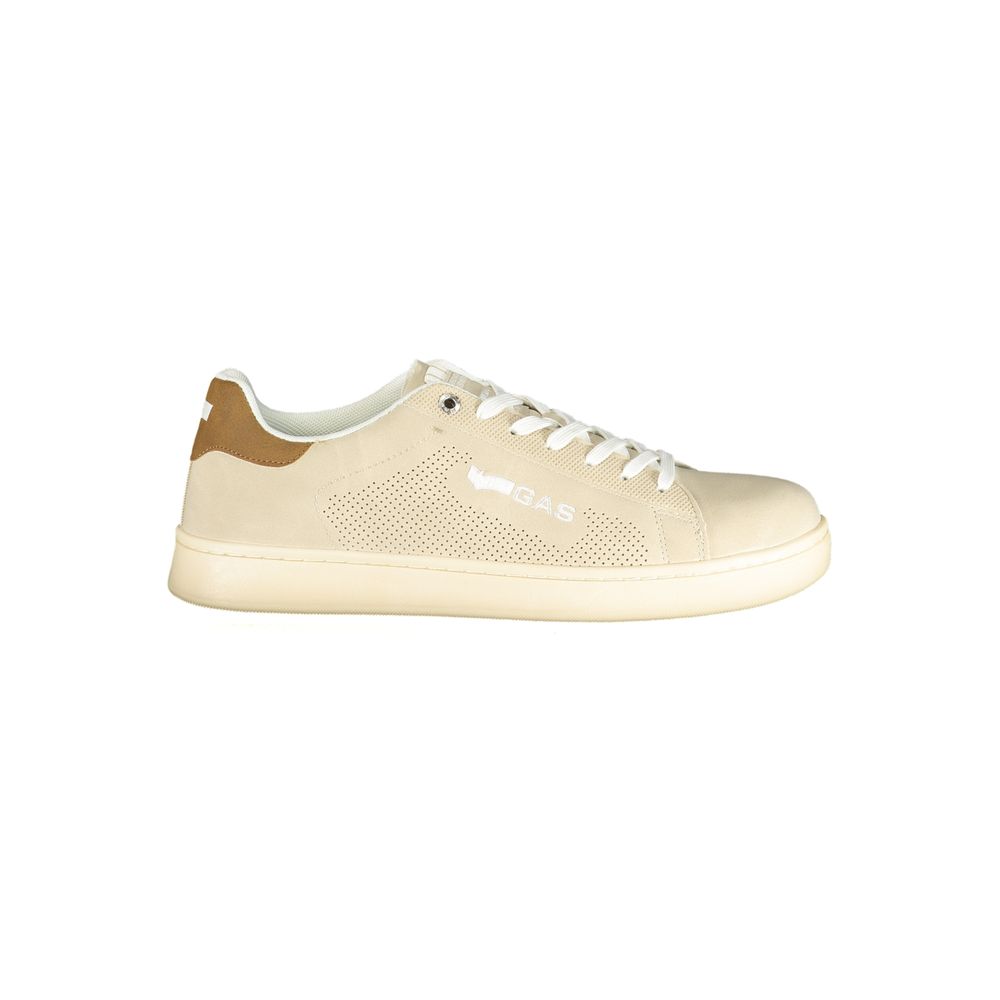 Gas Beige Polyurethane Men Sneaker