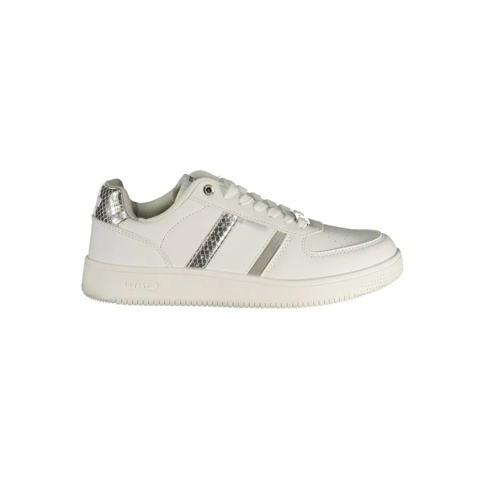Gas White Polyester Athletic Sneakers