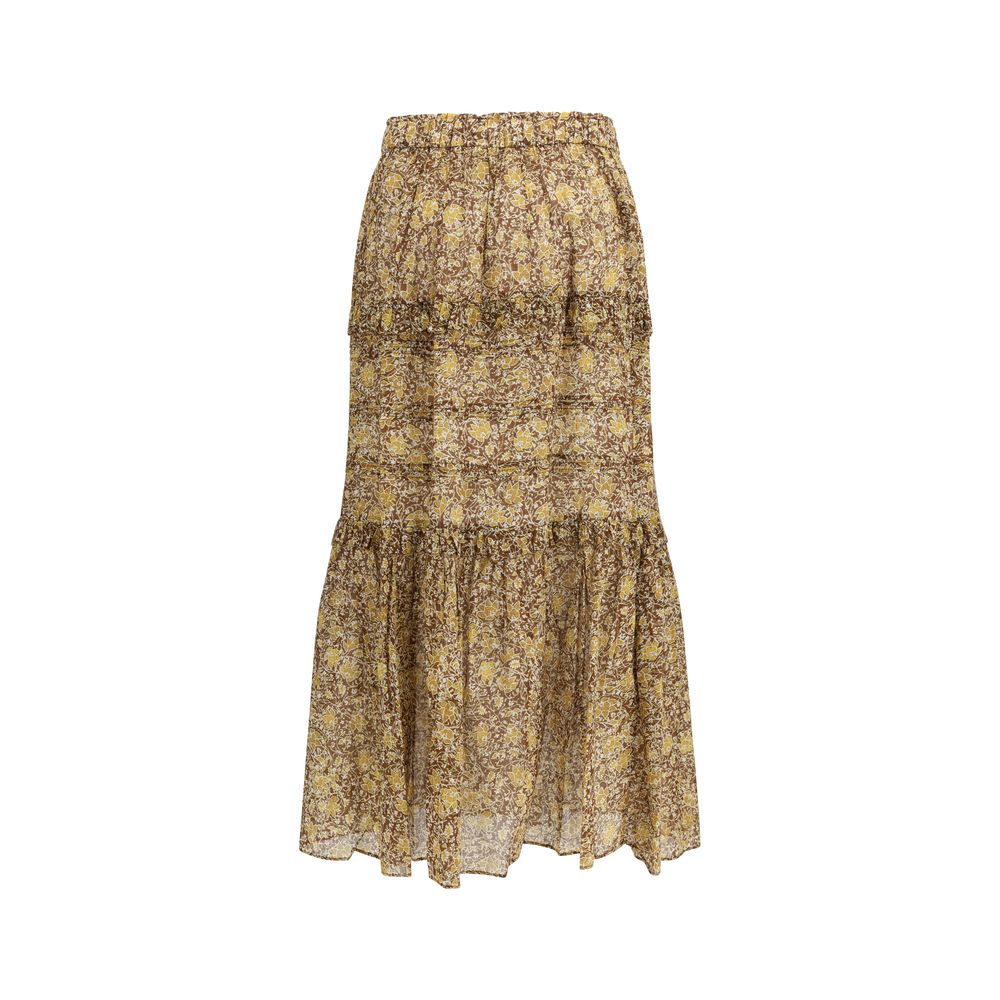 Marant Etoile Bicolor Cotton Long Skirt