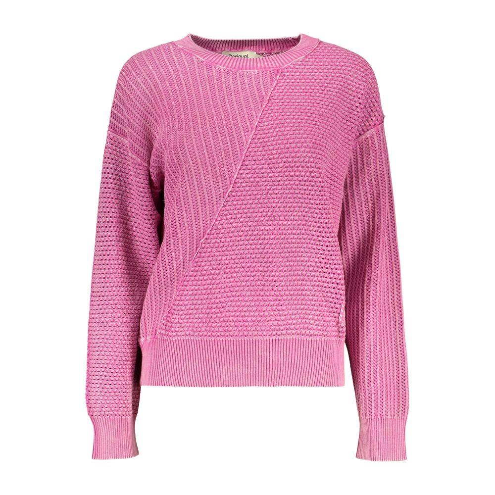 Desigual Pink Cotton Sweatshirt