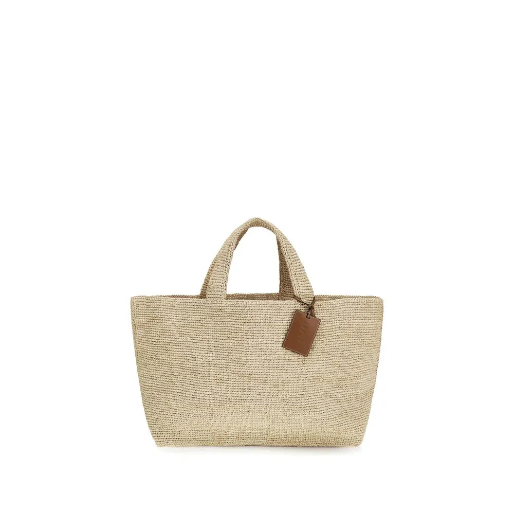 Manebi Beige Raffia Handbag - Zeiniez