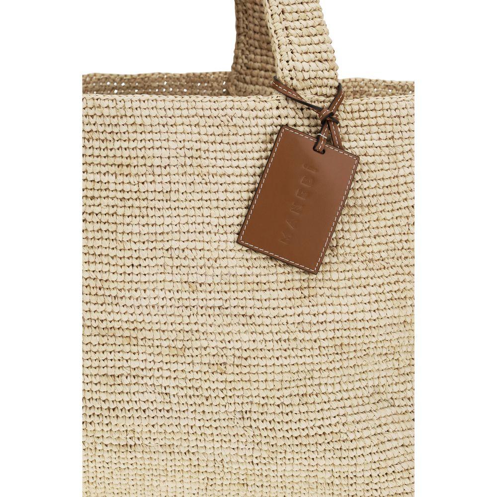 Manebi Beige Raffia Handbag - Zeiniez