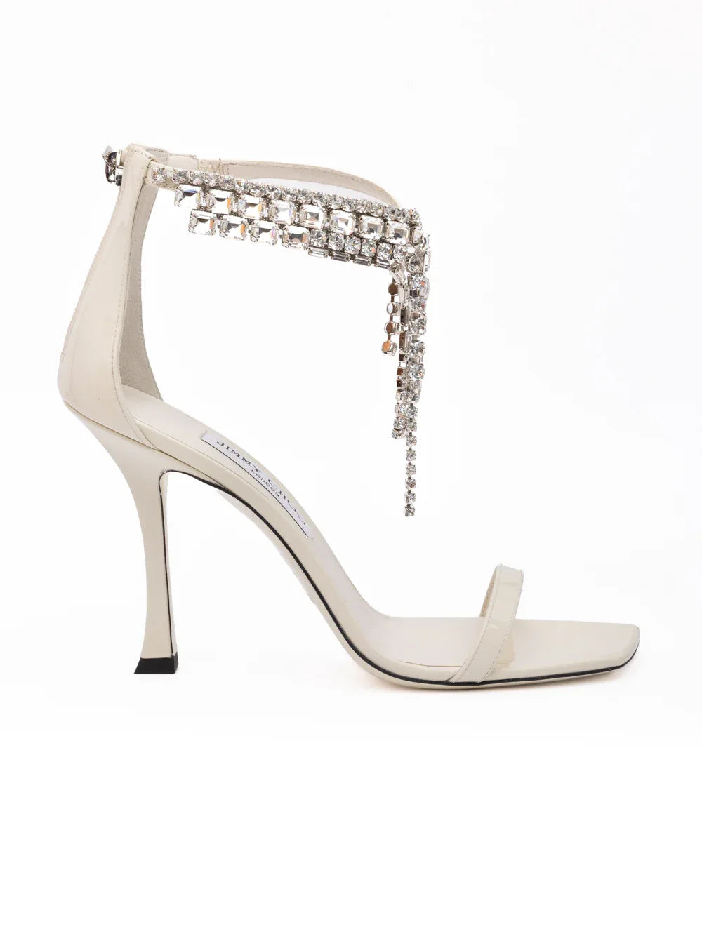Jimmy Choo White Patent Leather Verity Sandals 100