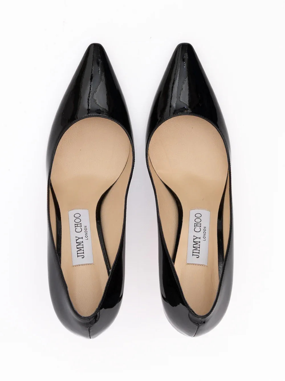 Jimmy Choo Black Patent Leather Romy 85 Pumps
