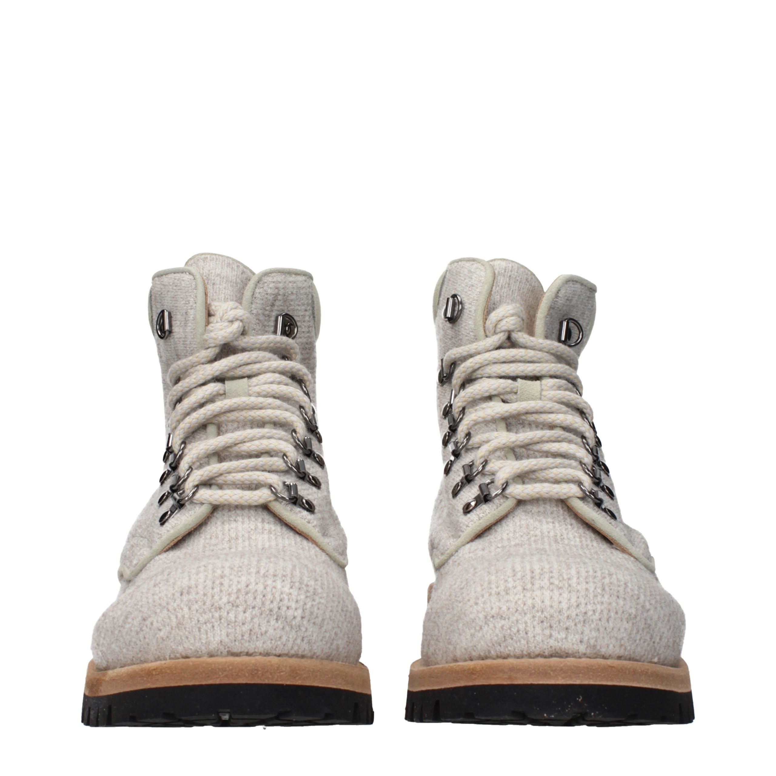 Eleventy Beige Fabric Ankle Boots