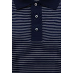 Ami Paris Blue Cotton Polo Shirt