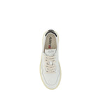 Autry White Calf Leather Bos Taurus Low Top Sneakers