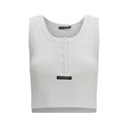 Dolce & Gabbana White Cotton Tank Tops