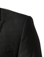 Dolce & Gabbana Dark Gray Wool Slim Fit Coat Jacket Blazer