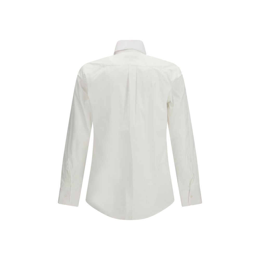 Dolce & Gabbana White Alpaca Vicugna Pacos Dress Shirt