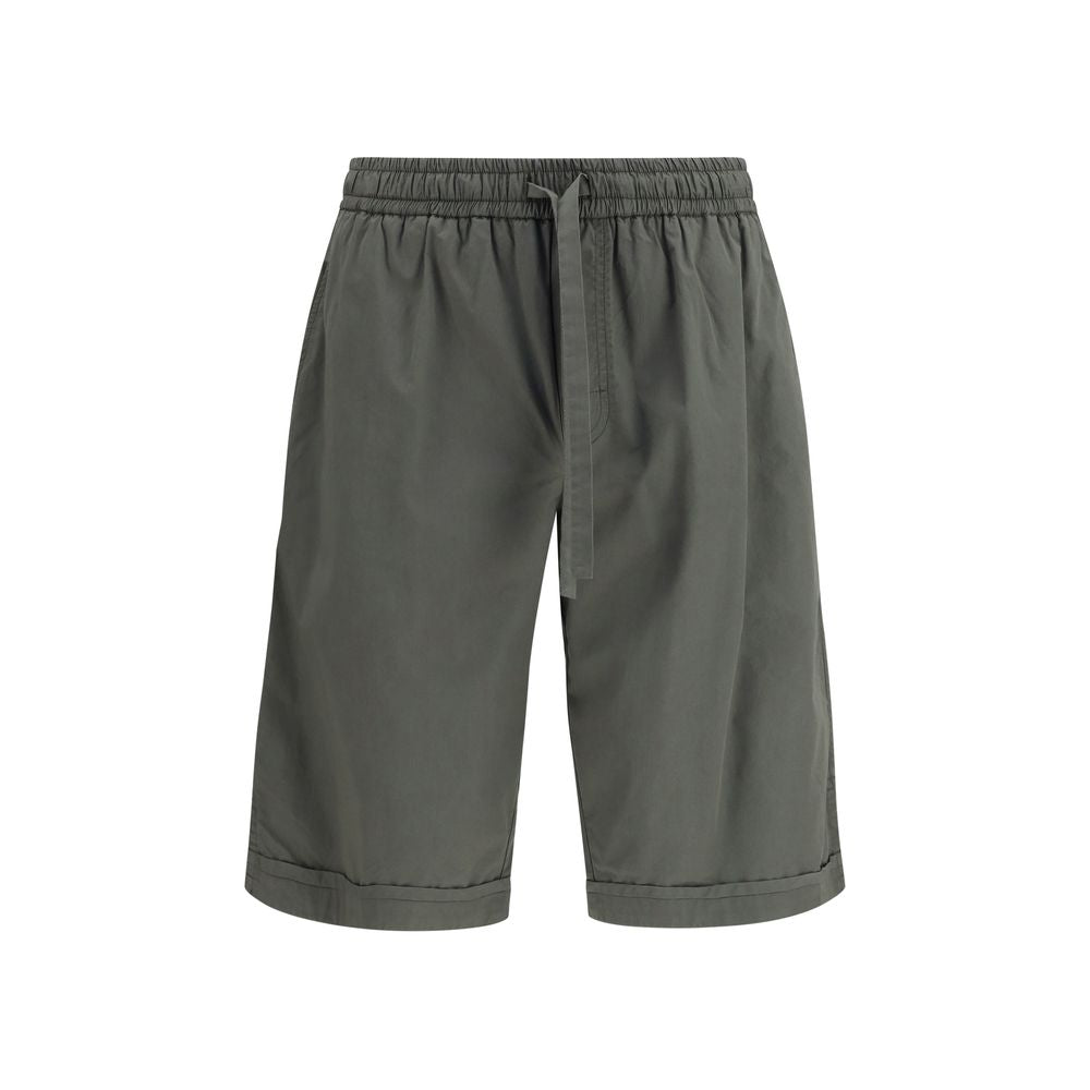 Dolce & Gabbana Gray Cotton Bermuda Shorts