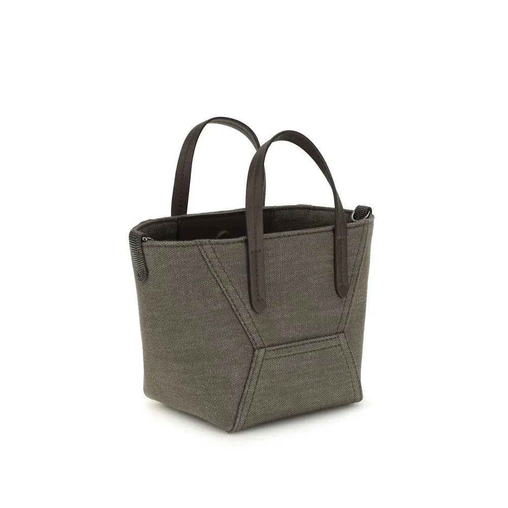 Brunello Cucinelli Bicolor Fabric Handbag - Zeiniez
