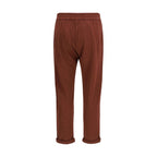 Brunello Cucinelli Bordeaux Cotton Casual Pants