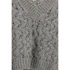 Brunello Cucinelli Bicolor Silk Sweatshirt