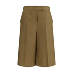 Max Mara Bicolor Linen Bermuda Shorts