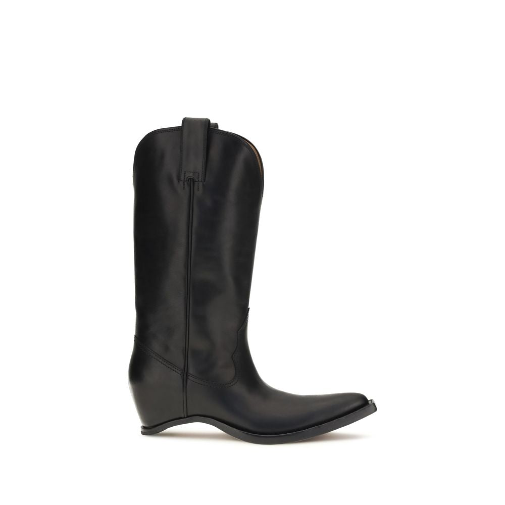 Maison Margiela Black Calf Leather Bos Taurus Ankle Boots
