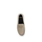 Saint Laurent Beige Calf Leather Bos Taurus Slip-On Loafers