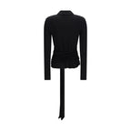 Ganni Black Recycled Polyester Shirt