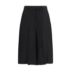 Lardini Black Viscose Bermuda Shorts