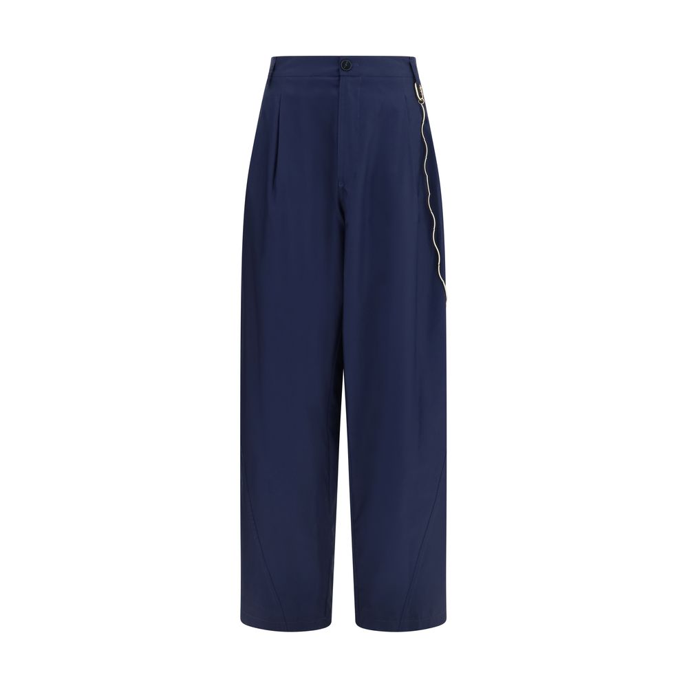 Darkpark Blue Cotton Casual Pants