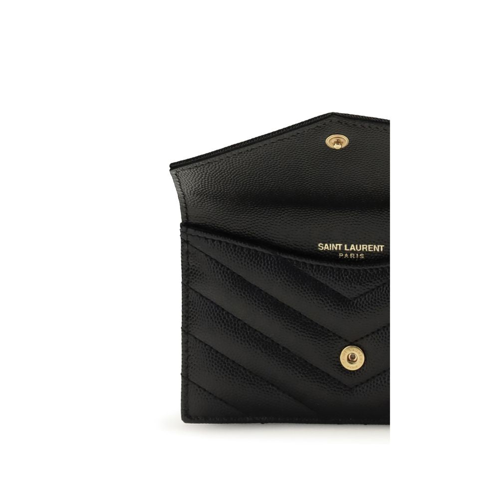 Saint Laurent Black Calf Leather Bos Taurus Wallet